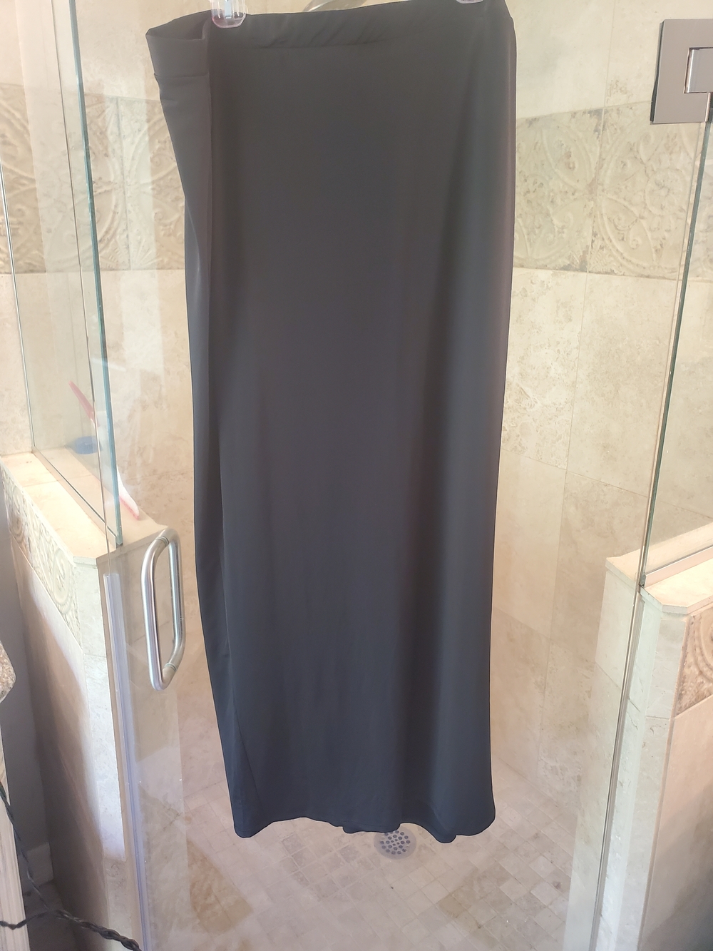 K Glam Lightweight Black Ruffle Maxi Skirt 2x - Picture 4 of 5